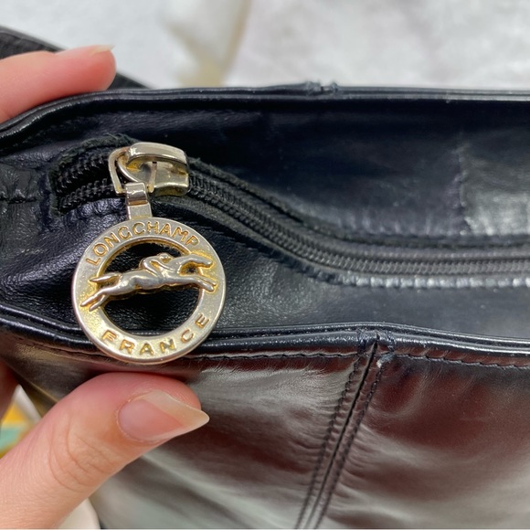 LongChamp Vintage Black Tote/Shoulder purse - Picture 6 of 13